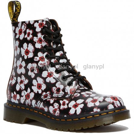 MARTENSY MODEL DR. MARTENS PASCAL 1460 PANSY FAYRE BLACK RED
