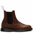 MARTENSY MODEL DR. MARTENS KENSINGTON FLORA CROCO DARK BROWN - 2
