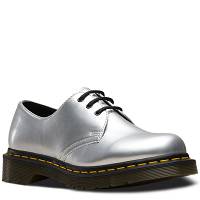 MARTENSY MODEL DR. MARTENS 1461 VEGAN SILVER CHROME PAINT METALLIC