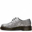 MARTENSY MODEL DR. MARTENS 1461 VEGAN SILVER METALLIC SNAKE - 3