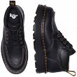 MARTENSY MODEL DR. MARTENS ZEBZAG LEATHER CASUAL 4 EYE LACE UP BOOTS BLACK - 5