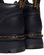 MARTENSY MODEL DR. MARTENS ZEBZAG LEATHER CASUAL 4 EYE LACE UP BOOTS BLACK - 7