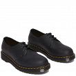 MARTENSY MODEL DR. MARTENS 1461 WAXED FULL GRAIN LEATHER BLACK - 3