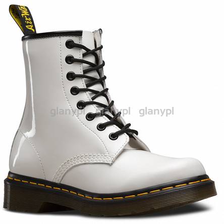 MARTENSY MODEL DR. MARTENS 1460 LAMPER PATENT WHITE