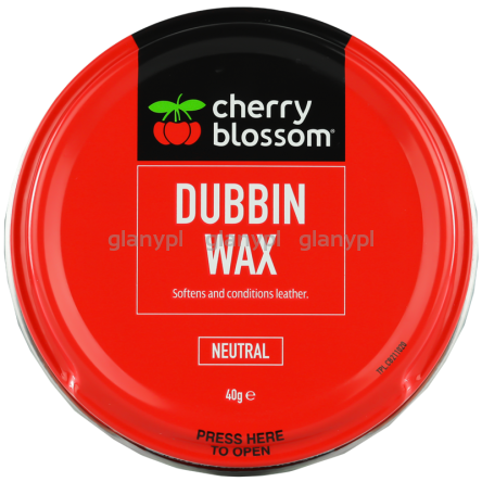 ANGIELSKI DUBBIN WAX - TŁUSZCZ WOSK BEZBARWNY DO SKÓR 40g - CHERRY BLOSSOM