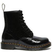 MARTENSY MODEL DR. MARTENS 1460 PATENT LAMPER LEOPARD EMBOSS BLACK LAKIERKI