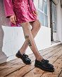 MARTENSY MODEL DR. MARTENS ADRIAN BLACK SMOOTH yellow stitching - 11