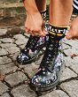 MARTENSY MODEL DR. MARTENS 1460 PASCAL BLACK + MULTI VINTAGE FLORAL BACKHAND - 8