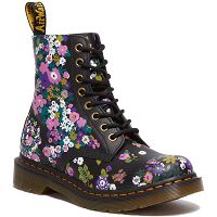 MARTENSY MODEL DR. MARTENS 1460 PASCAL BLACK + MULTI VINTAGE FLORAL BACKHAND