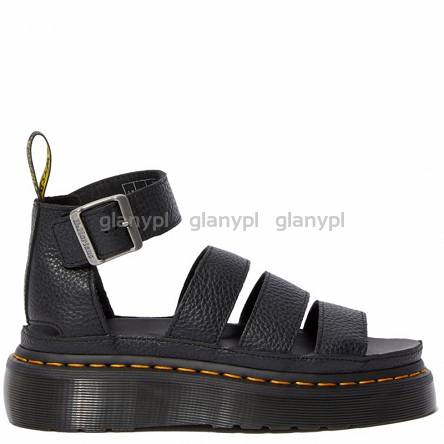 MARTENSY MODEL DR. MARTENS CLARISSA II SHORE QUAD PLATFORM BLACK MILLED NAPPA