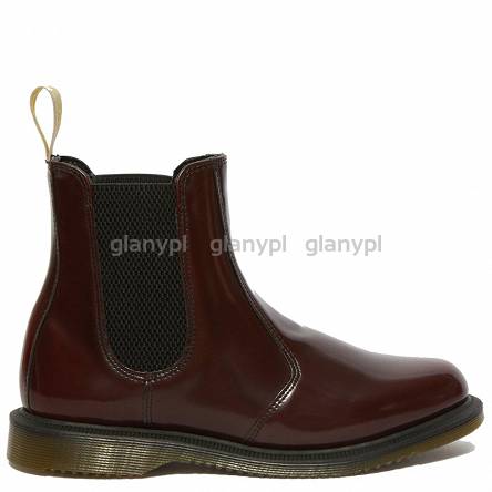 MARTENSY MODEL DR. MARTENS KENSINGTON FLORA VEGAN CHERRY RED CAMBRIDGE BRUSH