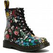 MARTENSY MODEL DR. MARTENS 1460 PASCAL 8 EYE BOOT WHITE+BLACK FLORAL MASH UP BACKHAND - 2