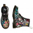 MARTENSY MODEL DR. MARTENS 1460 PASCAL 8 EYE BOOT WHITE+BLACK FLORAL MASH UP BACKHAND - 5