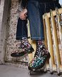 MARTENSY MODEL DR. MARTENS 1460 PASCAL 8 EYE BOOT WHITE+BLACK FLORAL MASH UP BACKHAND - 9