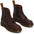 MARTENSY MODEL DR. MARTENS 1460 PASCAL WAXED FULL GRAIN LEATHER CHESTNUT BROWN - 3