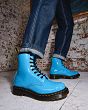 MARTENSY MODEL DR. MARTENS 1460 LAMPER PATENT MID BLUE LAKIERKI - 8