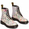MARTENSY MODEL DR. MARTENS 1460 FLORAL MASH UP BACKHAND PARCHMENT BEIGE - 3